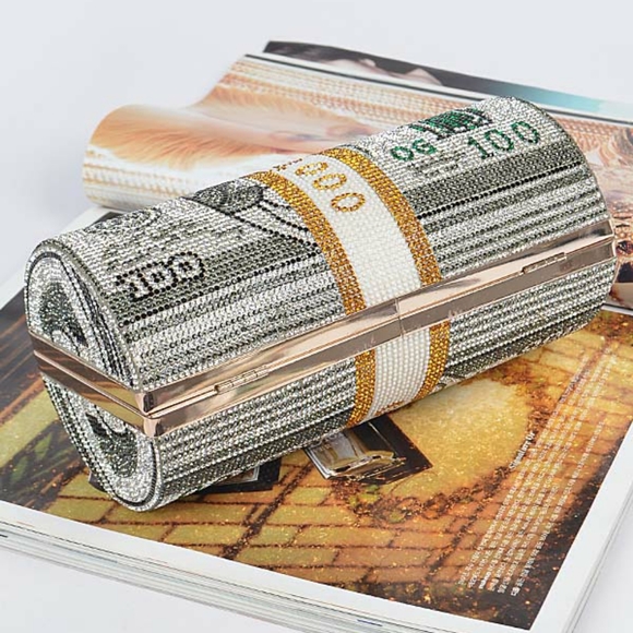 Money Rhinestone Bag - Picture 3 of 5